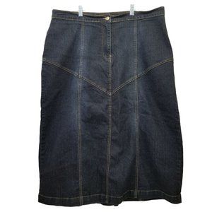 Denim 24 7 20W Blue Jean Denim Skirt Long Modest Church